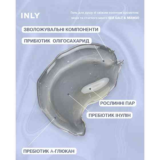 Гель для душу Sea Salt & Mango INLY 150 мл Київ