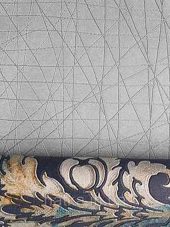 Шпалери вінілові на флізелін Sirpi Alta gamma Sempre 3 абстракція смужка павутинка сріблом на блакитному Київ