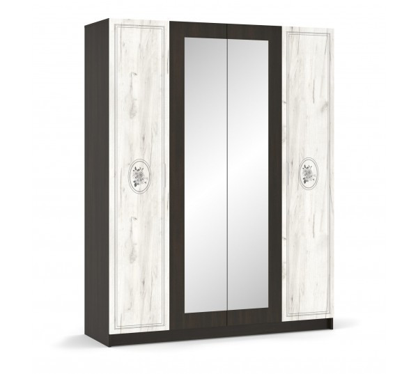 Шафа 4Д Араміс - Ш1600 х В2034 х Г512 мм - Венге + Дуб крафт білий Львів - фото 1