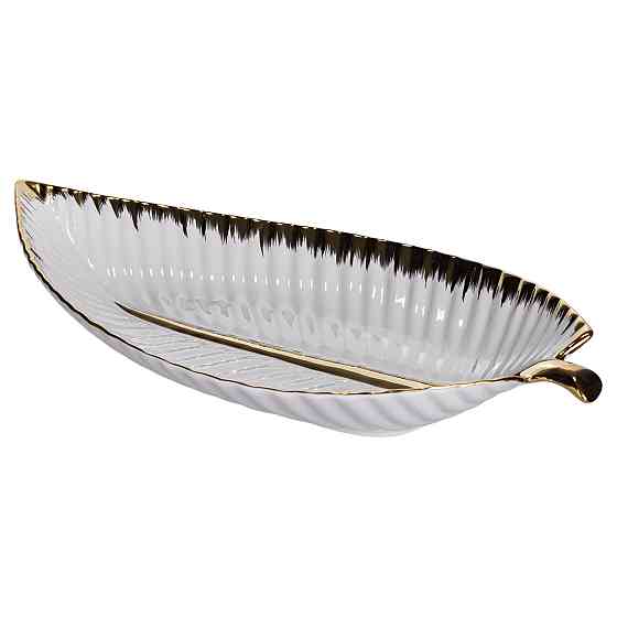 Yiwu Порцелянове блюдо для сервірування стола у формі листя 35×18.5×5 (см) блюдо для подавачі з Коломия