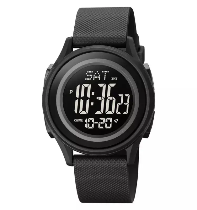 Чоловічий спортивний наручний годинник Skmei 1893 (Чорний з чорним циферблатом) Київ - фото 1