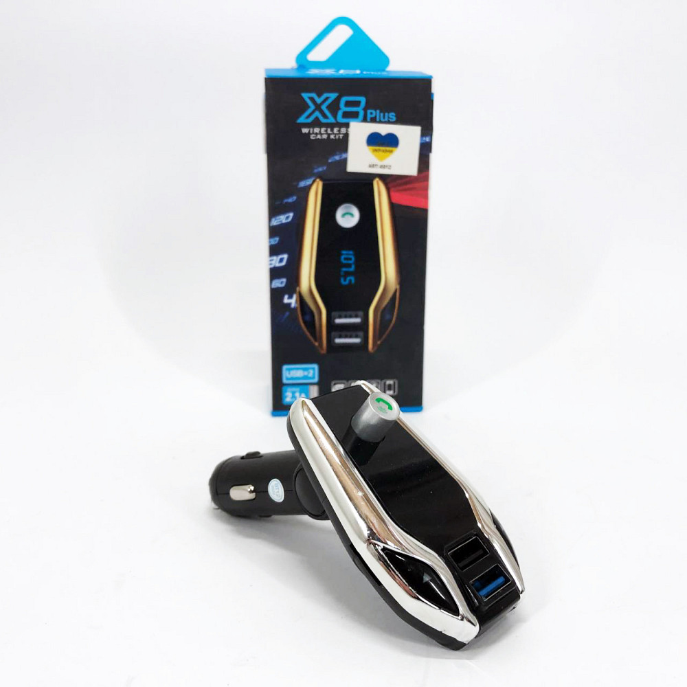 Автомобільний FM-трансмітер з підтримкою Bluetooth X8 plus, Пристрій для відтворення аудіо в автомобілі VH-34 Львів - фото 8