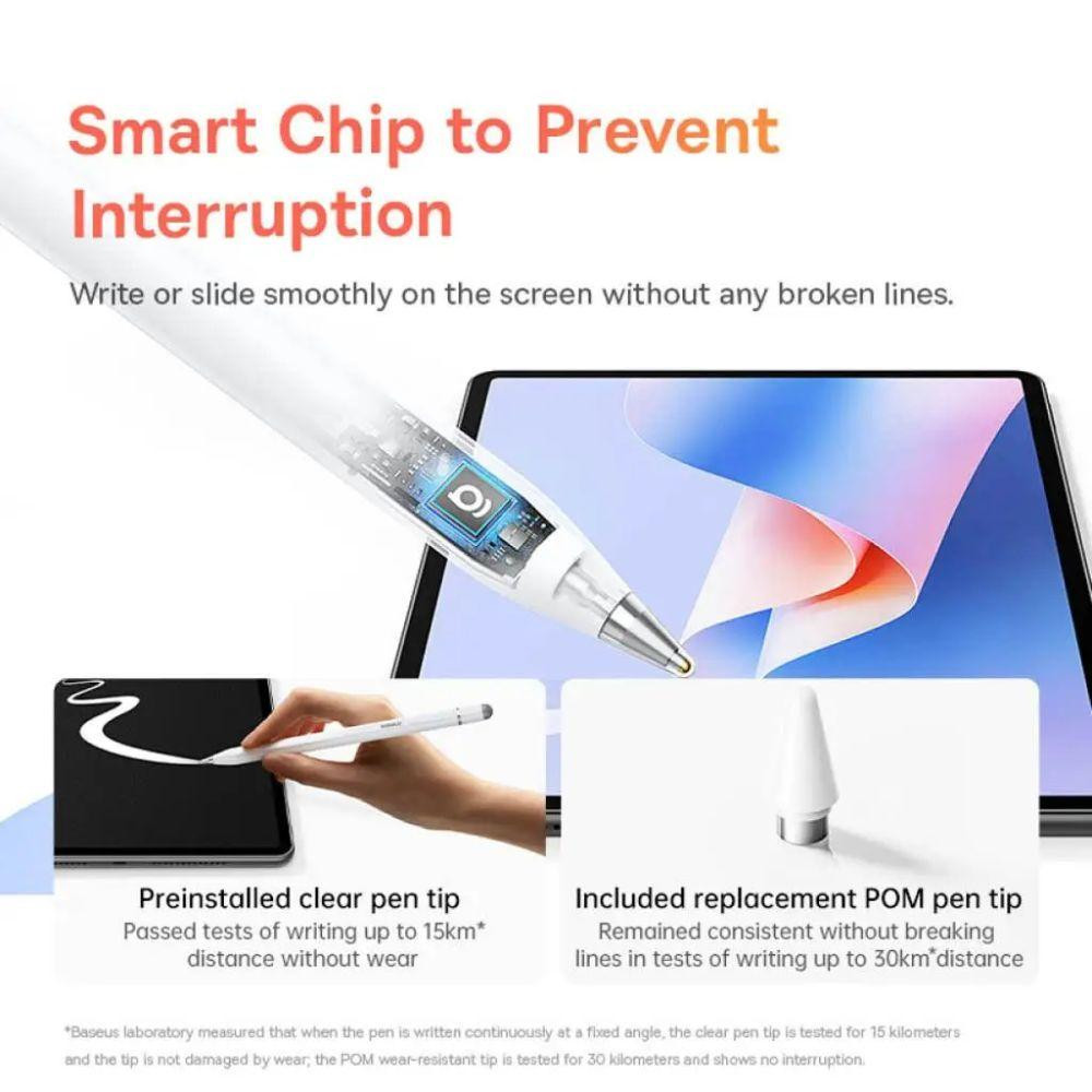 Стилус Baseus Wise Writing HN1 Universal Version Wired Charging 2-in-1 Stylus For HUAWEI/XIAOMI Moon White (With Type-C Cable*1 Одеса - фото 5
