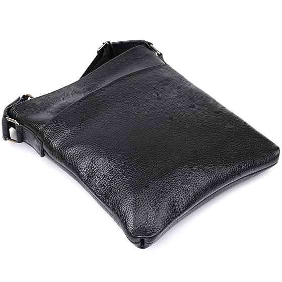 Кожаная добротная мужская сумка через плечо SHVIGEL 11603 Черный Киев