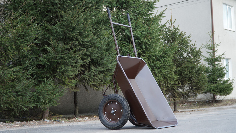 Тачка строительная Garden joys 390 Шоколад Тачка строительно-садовая Тачка на больших колесах Белая Церковь - изображение 2