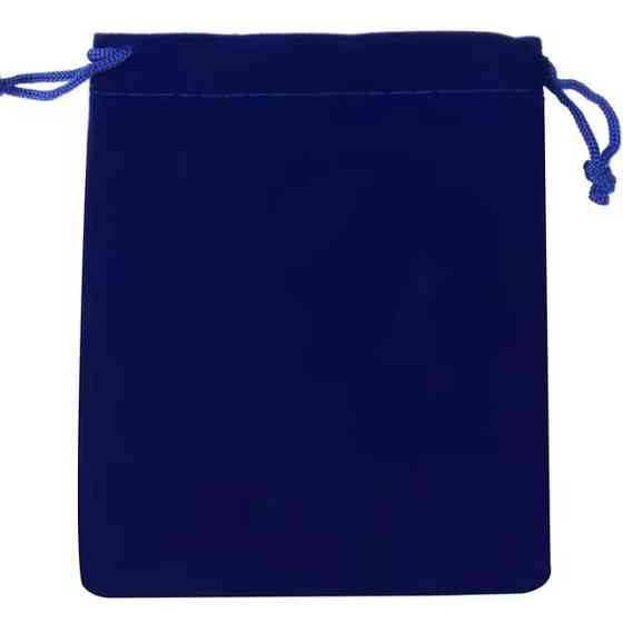 Подарочные мешочки из бархата на затяжках 10x15 см, 50 шт, синие, упаковка для ювелирных изделий и сувениров Киев
