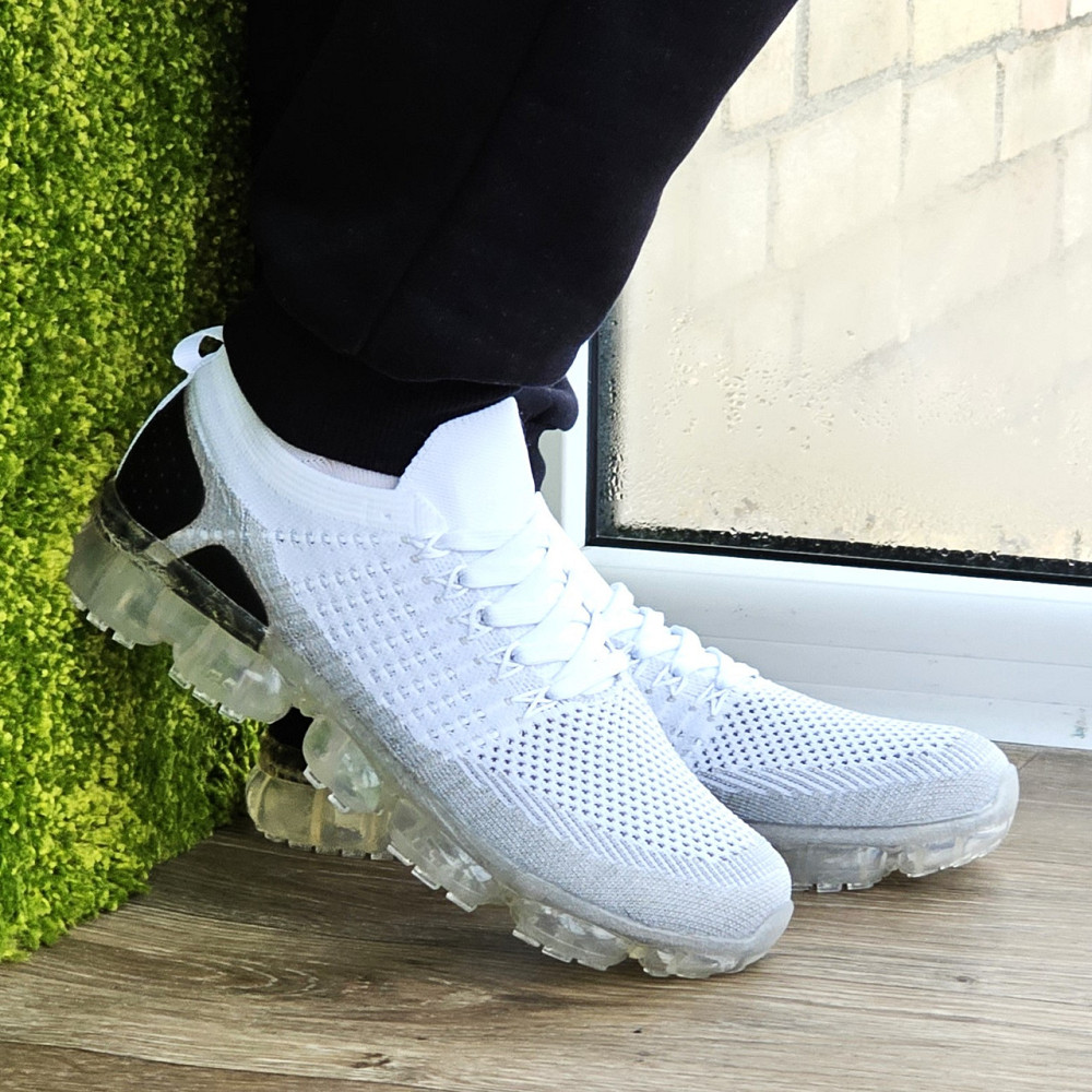 Кросівки в стилі N!ke VaporMax Білі Чоловічі Сірі Сіточка (розміри: 40,41,42,43,44,45) — 801 Дніпро - фото 2