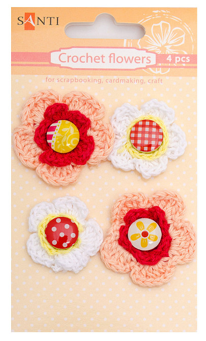 Набір для дитячої творчості "1 вересня" 952616 брадси квіти в'язані «Яркие», 4 шт, шт Київ - фото 1