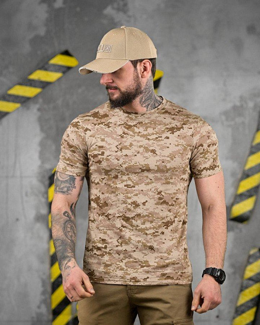 ХЛОПКОВАЯ тактическая футболка PATRIOT DESERT  DIGITAL ВТ5101 Одесса - изображение 2