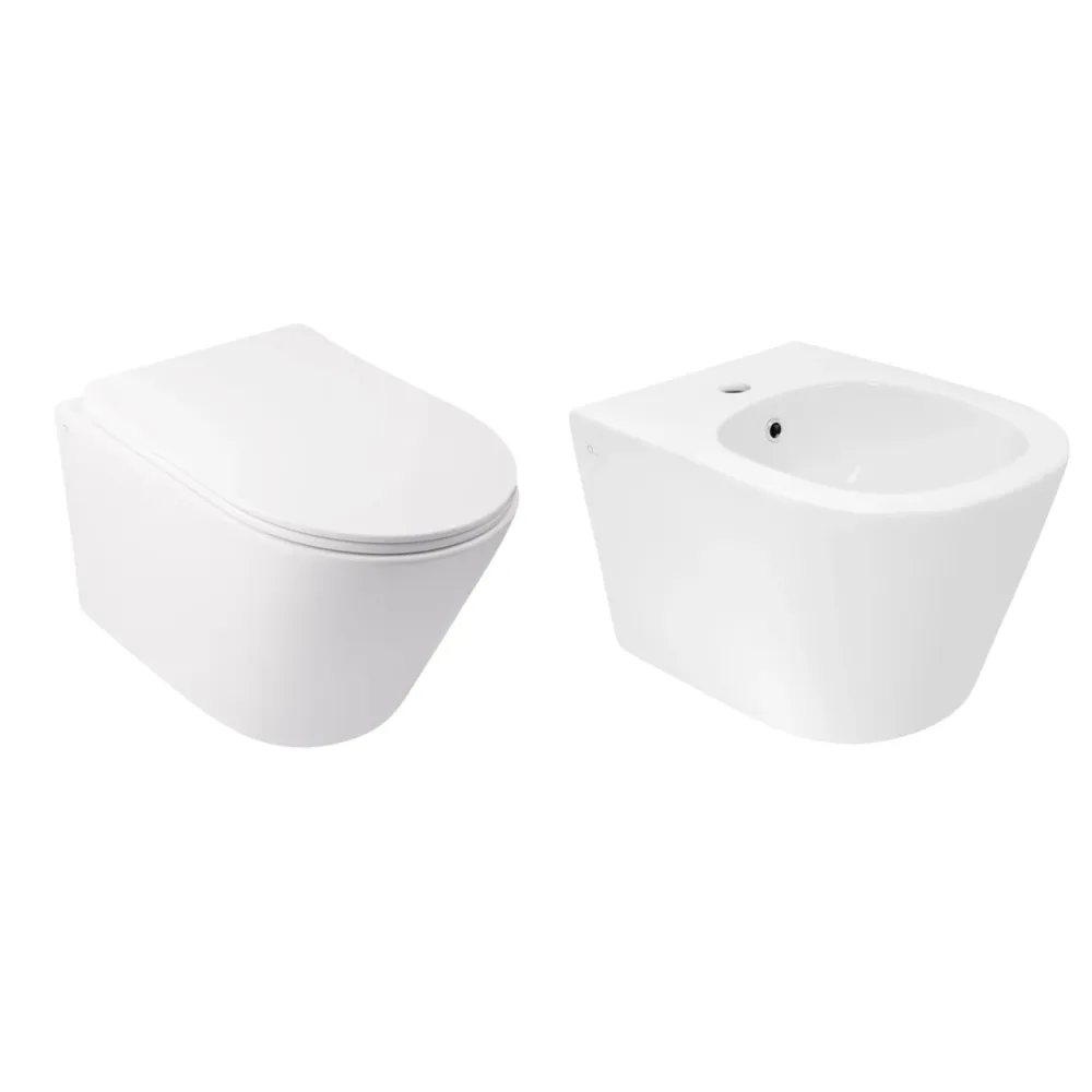 Комплект Qtap Swan 2 в 1: унитаз подвесной Rimless + биде подвесное Киев - изображение 8