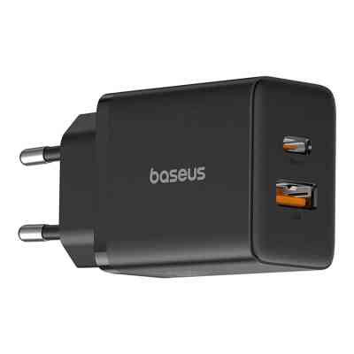 Зарядний пристрій Baseus 1xUSB-C 30W + 1xUSB black (P10111404113-00) Вінниця