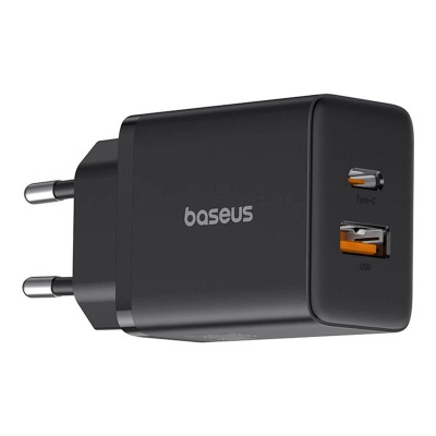 Зарядний пристрій Baseus 1xUSB-C 30W + 1xUSB black (P10111404113-00) Вінниця - фото 1