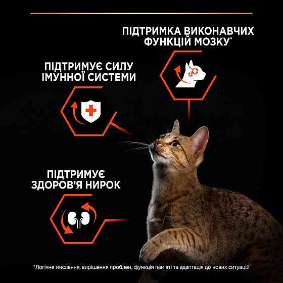 Сухой корм PRO PLAN Adult 1+ Vital Functions для взрослых кошек, с лососем, 1.5 кг Киев