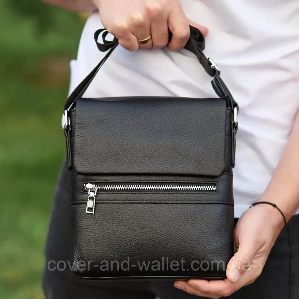Мужская сумка-мессенджер классического дизайна из натуральной кожи флотар Rekarti 037 Киев - изображение 7