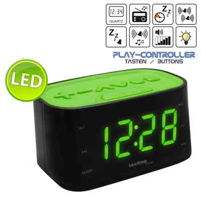 Годинник настільний Technoline WT465 з радіо Black/Green (WT465 grun) (DAS301825) Вінниця