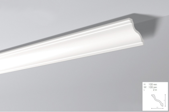 Карниз(плинтус) потолочный гладкий NMC , SL  100х100x2000 мм Днепр