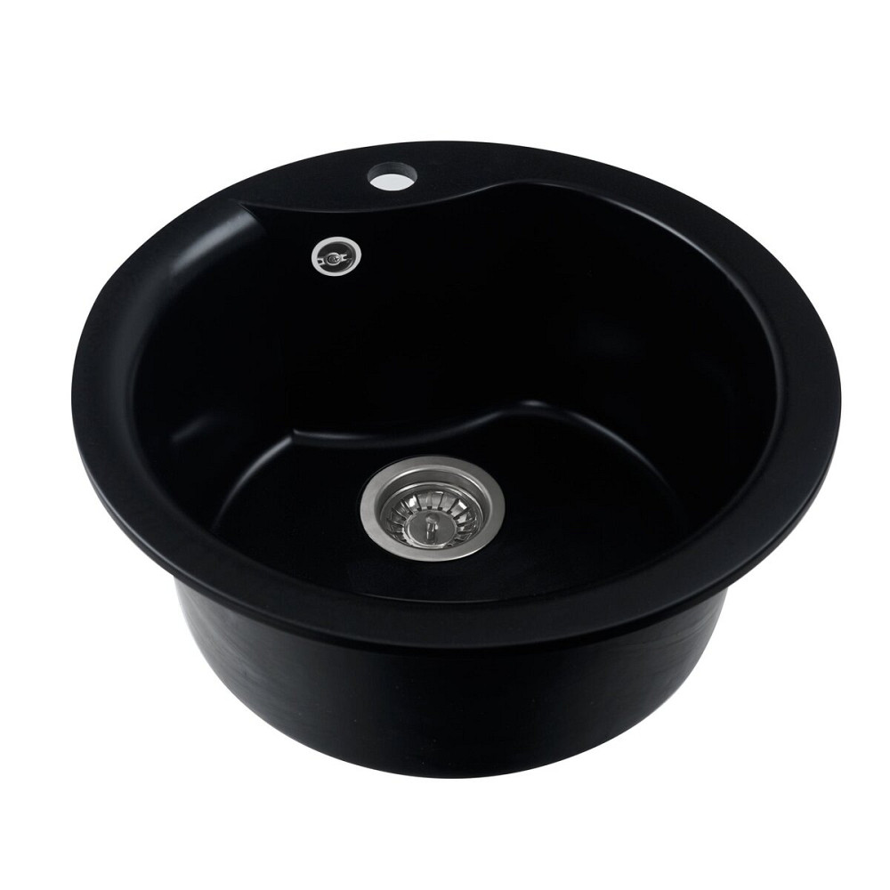 VALESO Гранітна мийка для кухні VALESO TURAS 480 матова Чорна Київ - фото 1