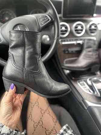 SANTINI Черевики жіночі SANTINI чорні натуральна шкіра висота 15см каблук 5см (10144111) Коломия