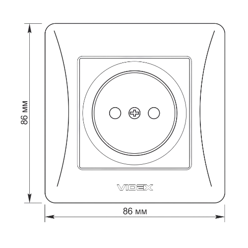 BINERA срібний шовк Розетка внутрішня 1-а Videx Житомир