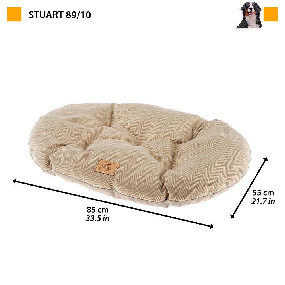 Ліжек - подушка для котів і собак Ferplast Stuart (Ферпласт Стюарт) 85 х 55 см - STUART 89/10, Коричневий Запоріжжя - фото 3