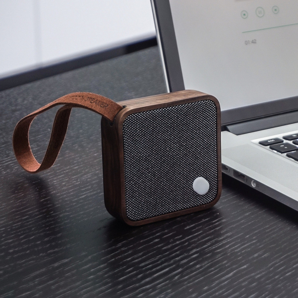 Бездротова Bluetooth-колонка Gingko Mi Square 3 Вт (Дерево горіх) Вінниця - фото 4