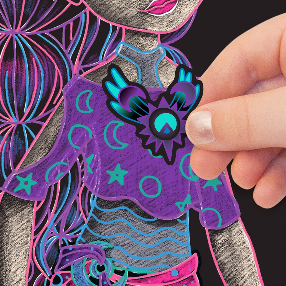 Набір для творчості Скетчбук: Екліпсія-чорні аркуші Nebulous Stars 11121, 8 ручок Вінниця - фото 4