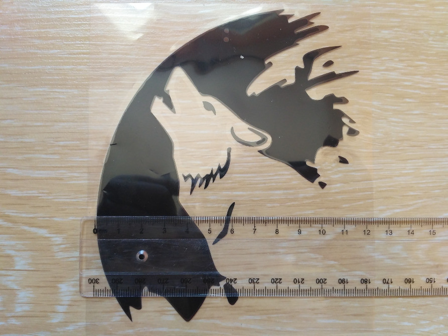 Наклейка Волк на авто Черная Киев - изображение 3