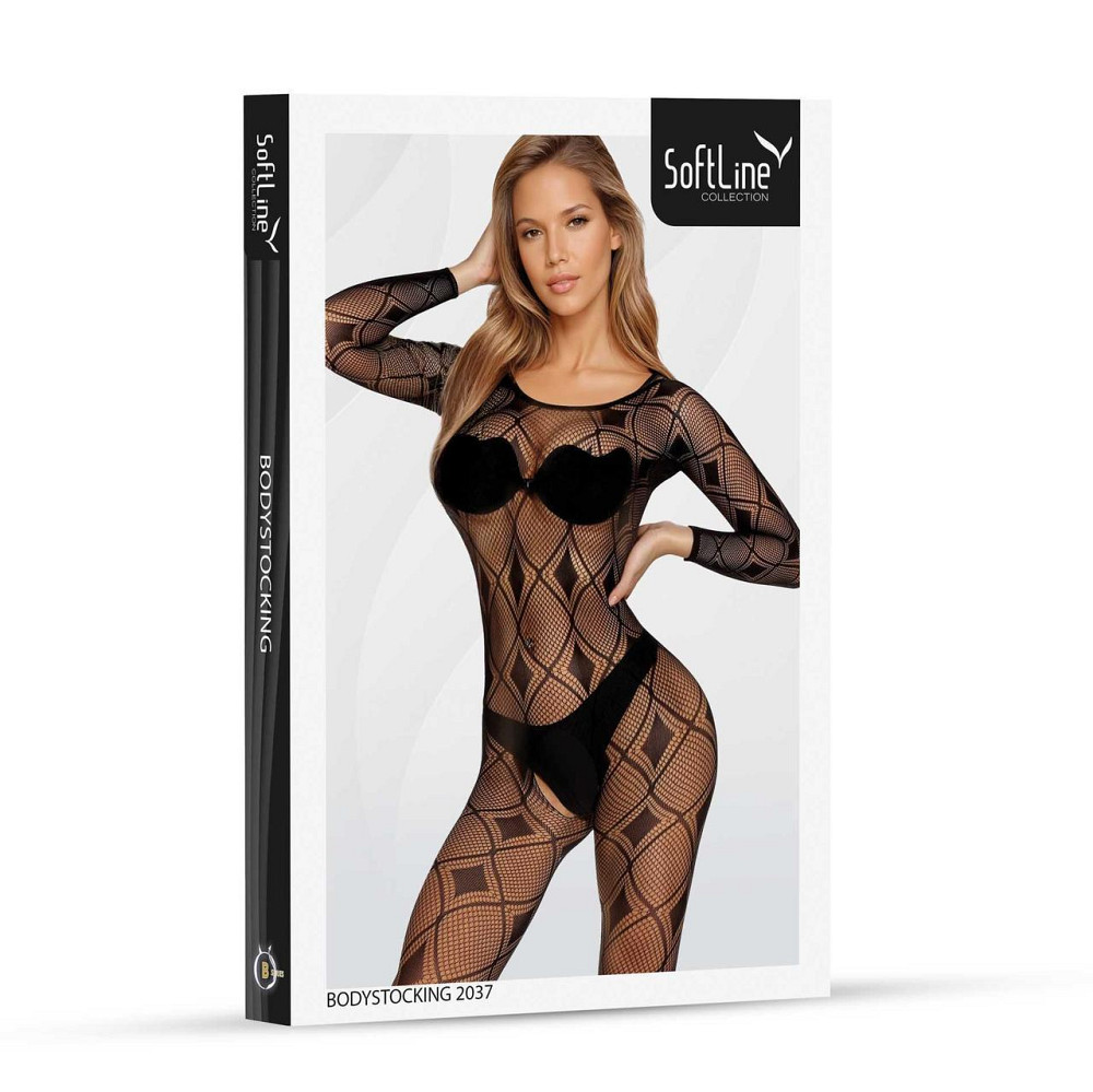 Бодистокинг - Bodystocking 2037, black - One Size Sex Aura Киев - изображение 4