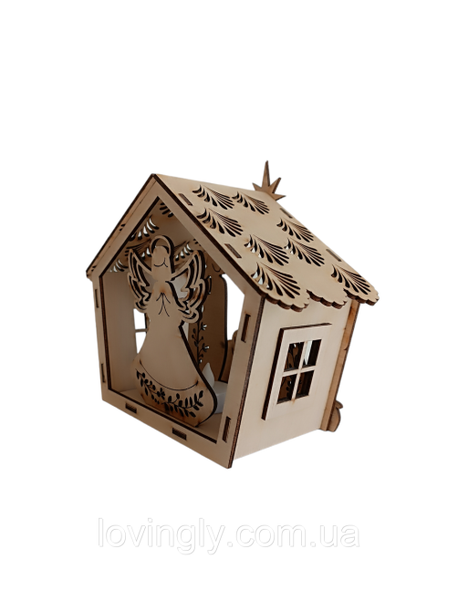 Деревянный вертеп-ночник с LED подсветкой - праздничная декорация и символичный подарок на Рождество Ирпень - изображение 4