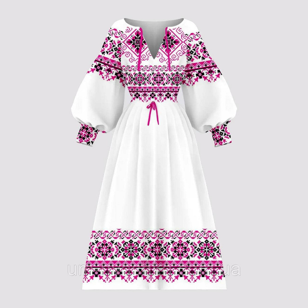 Жіноча сукня з узором Орнамент принт рожевий Кривий Ріг - фото 1