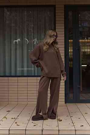 Жіночий теплий базовий костюм двійка з двосторонньої ангори Одеса