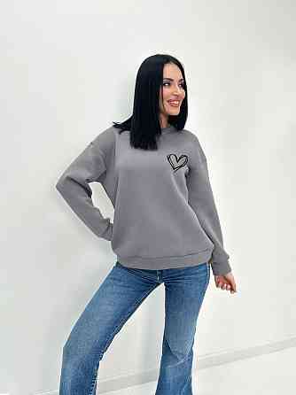 Жіночий світшот вільного крою "Self" Турція оптом | Батал Київ