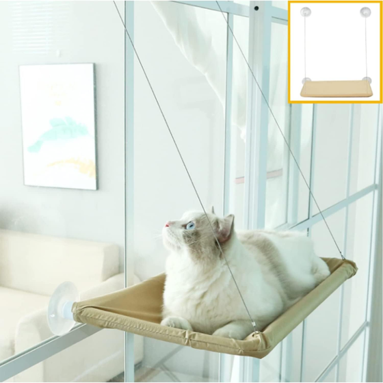 Підвісна лежанка - гамак на вікно для котів 54х32 см,Cat Bed SBR Київ