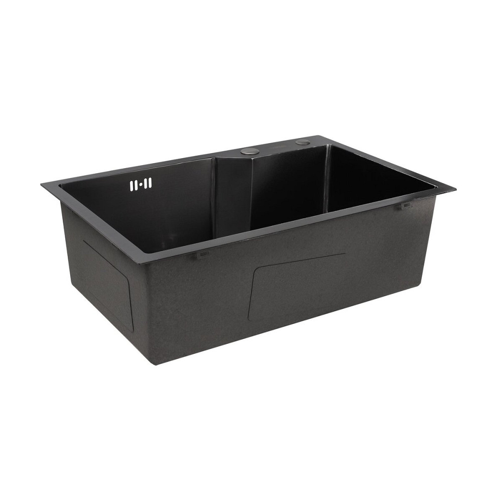 PLATINUM Кухонна мийка Platinum Handmade PVD 650х430х220 чорна (товщина 3,0/1,5 + дозатор в ком Коломия - фото 11