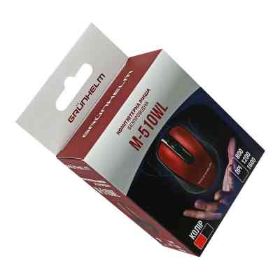 Мишка Grunhelm M-510WL Wireless Black/Red (126870) Вінниця