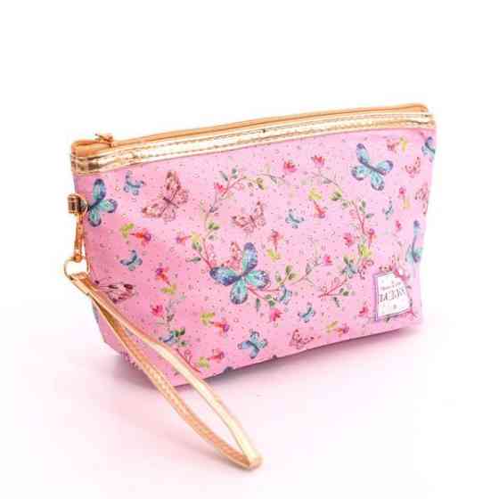 Косметичка Lukky Рожева з метеликами 24 х 6 см (T17837) Харків
