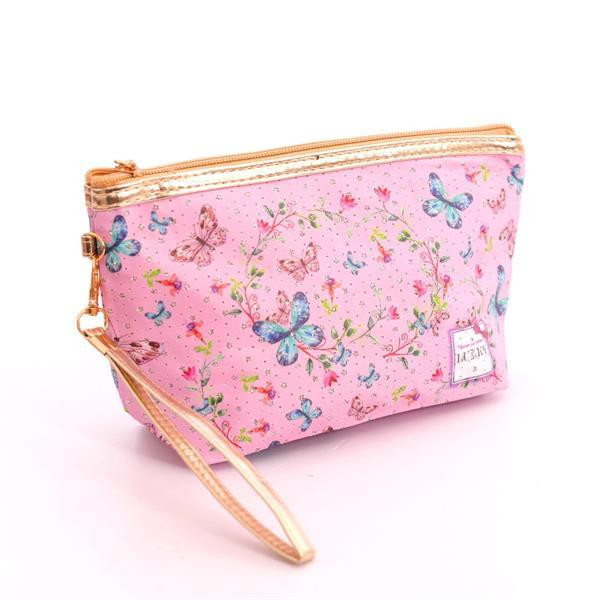 Косметичка Lukky Рожева з метеликами 24 х 6 см (T17837) Харків - фото 2