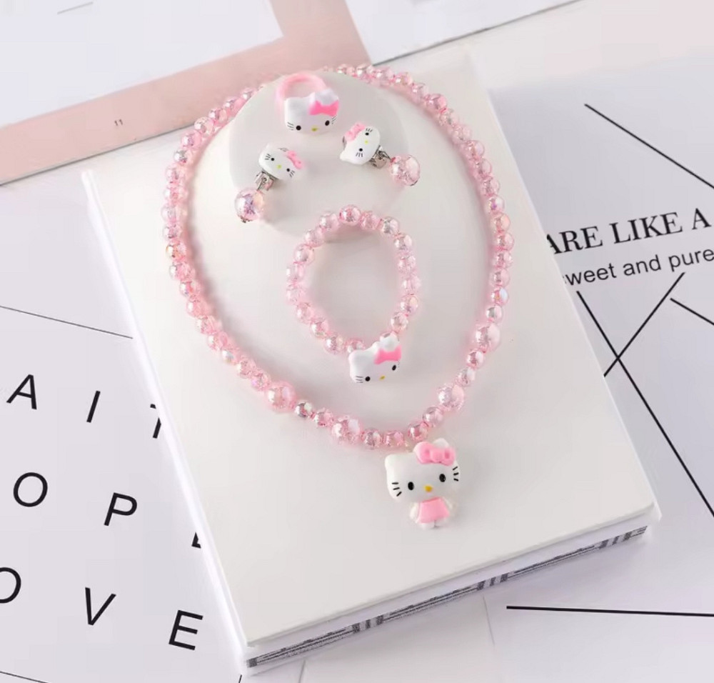 Набор украшений Hello Kitty для девочки 4 элемента розовый Киев - изображение 2