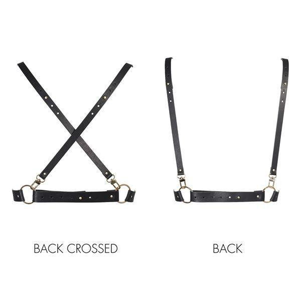 Портупея Bijoux Indiscrets MAZE - X Harness Black, екошкіра Sex Aura Київ - фото 2