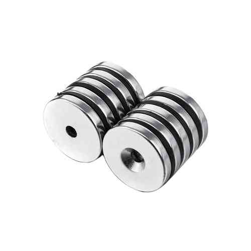 Магніти неодимові кріпильні 12х3мм N50 з отвором зенківкою 4мм 10шт Вінниця