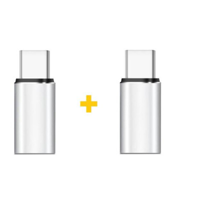 Переходник Lightning F to USB-C M 2PCS silver XoKo (XK-AC025-SL2) Винница - изображение 1