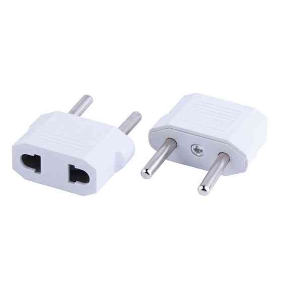 Адаптер для подключения американской вилки к европейской розетке белый Киев