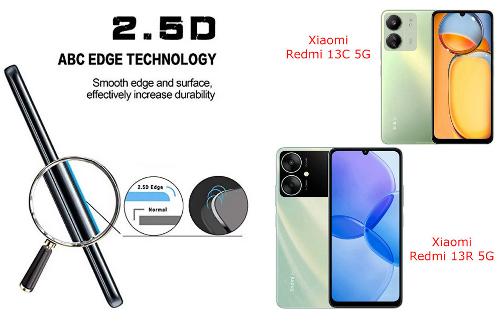 Захисне скло ArmorGlass для Xiaomi Redmi 13C 5G, 13R 5G – стійке до подряпин та ударів Київ - фото 2