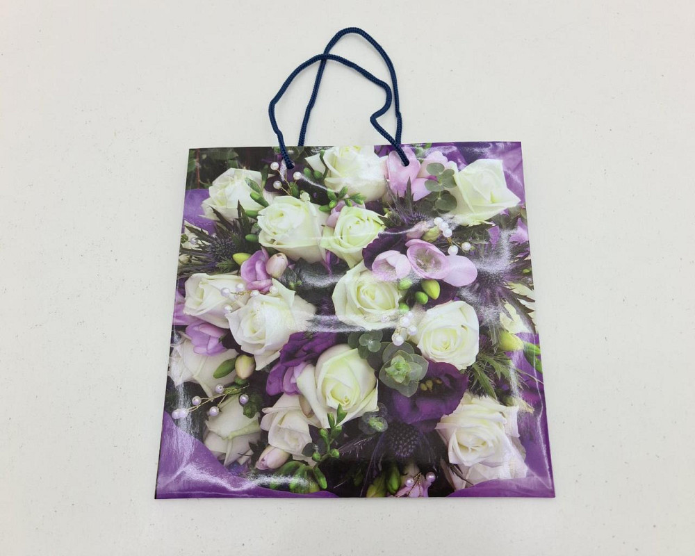 Пакет паперовий подарунковий квадратний 23*24*10 (артKV-093) (12 шт.) Харків - фото 3