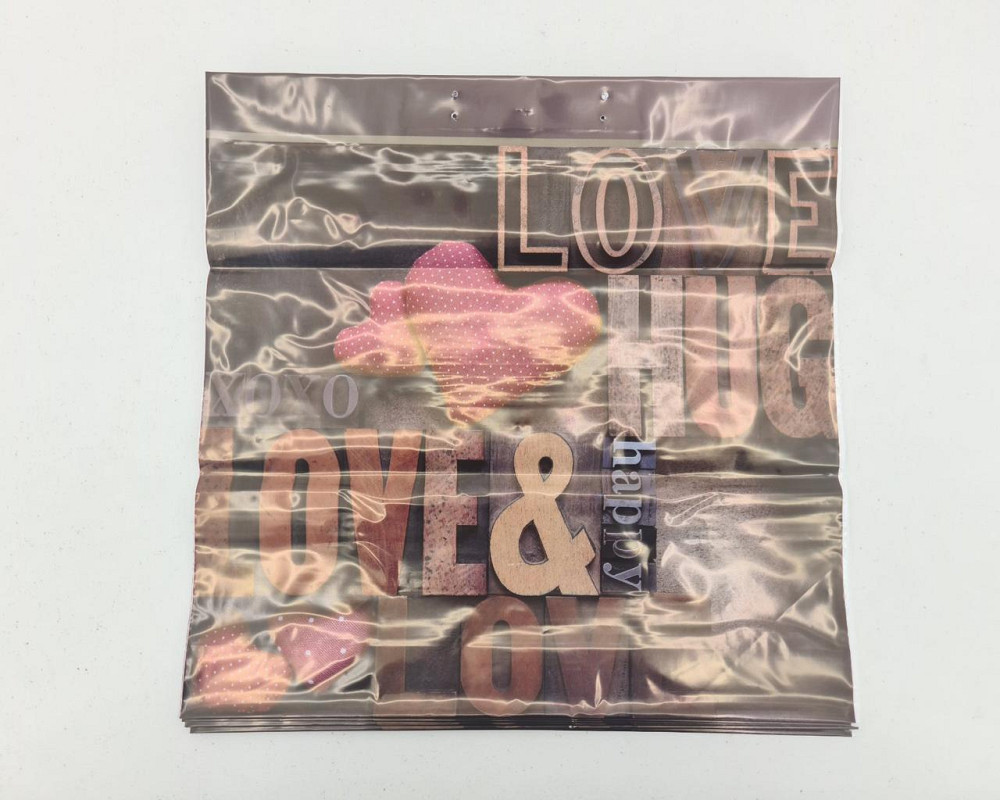 Полиэтиленовый пакет (40х40) с пластиковой ручкой  