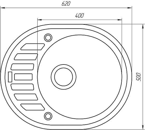 Гранитная мойка Mira ARNICA черный 620 х 500 мм (000028781) Киев