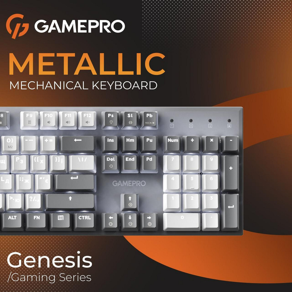 Клавіатура GamePro Genesis Metallic MK144G Outemu Red Swithes USB Gray ( 15438 ) Харків - фото 7