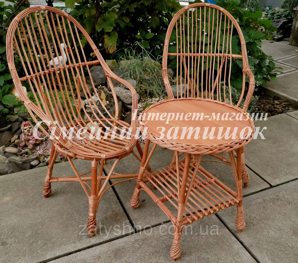 Комплект плетеной мебели с журнальным столом Киев - изображение 1