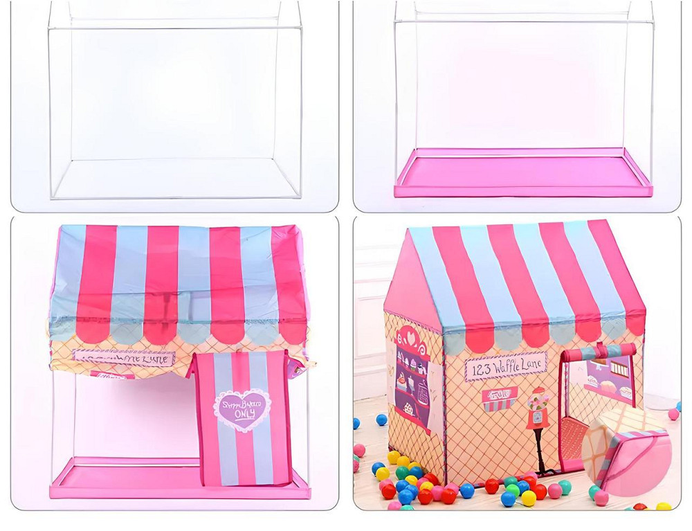 Дитячий ігровий будиночок RESTEQ — велика палатка «Солодкий будиночок» 110×70×100 см Київ - фото 2