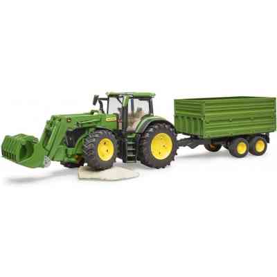 Спецтехніка Bruder трактор John Deere 7R 350 з навантажувачем та причепом (03155) Вінниця